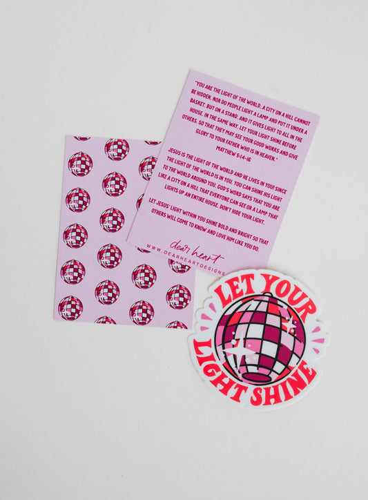 Let Your Light Shine Sticker I Christian Sticker I Gift