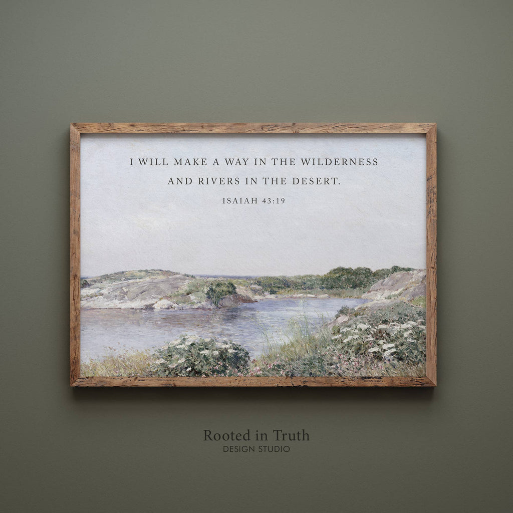 Way in the Wilderness Wall Art Print Christian Gift Decor