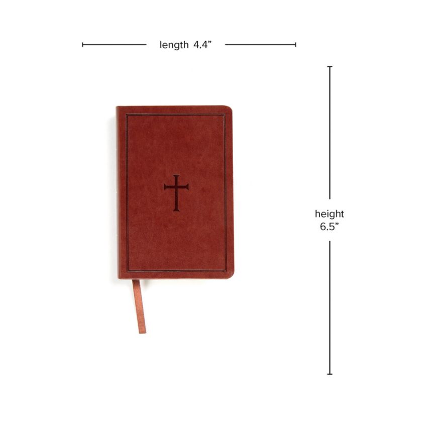 KJV Large Print Compact Reference Bible. Brown Leather Touch | MEN