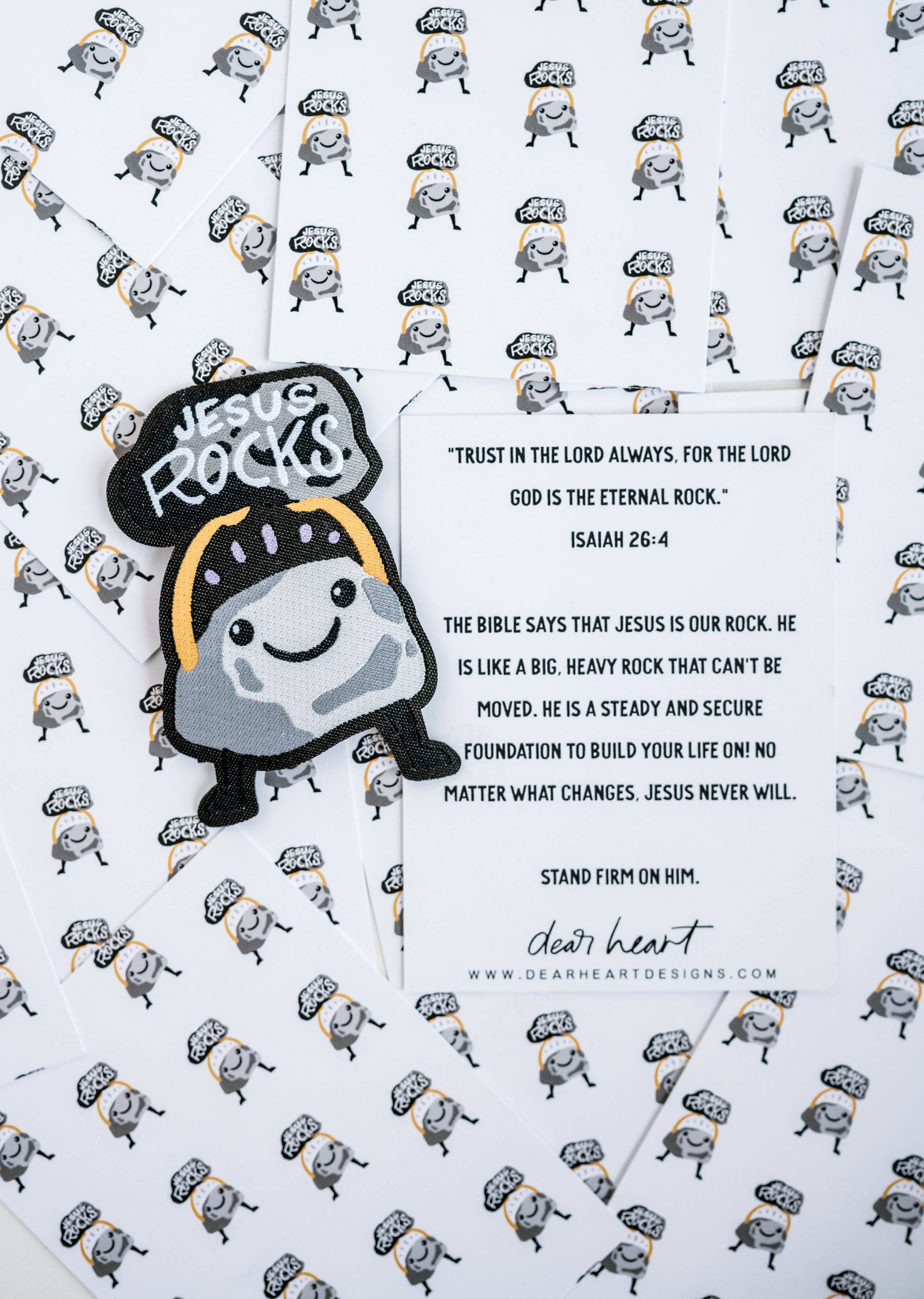 Jesus Rocks Patch I Christian Gift