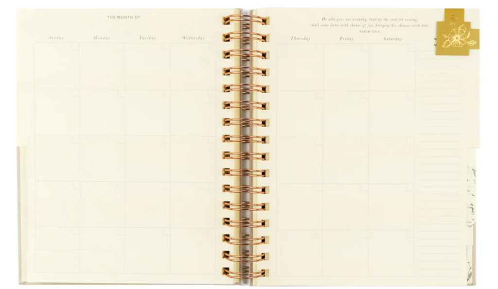 12-Month Undated Planner: Magnolia Springs Design, Spiral