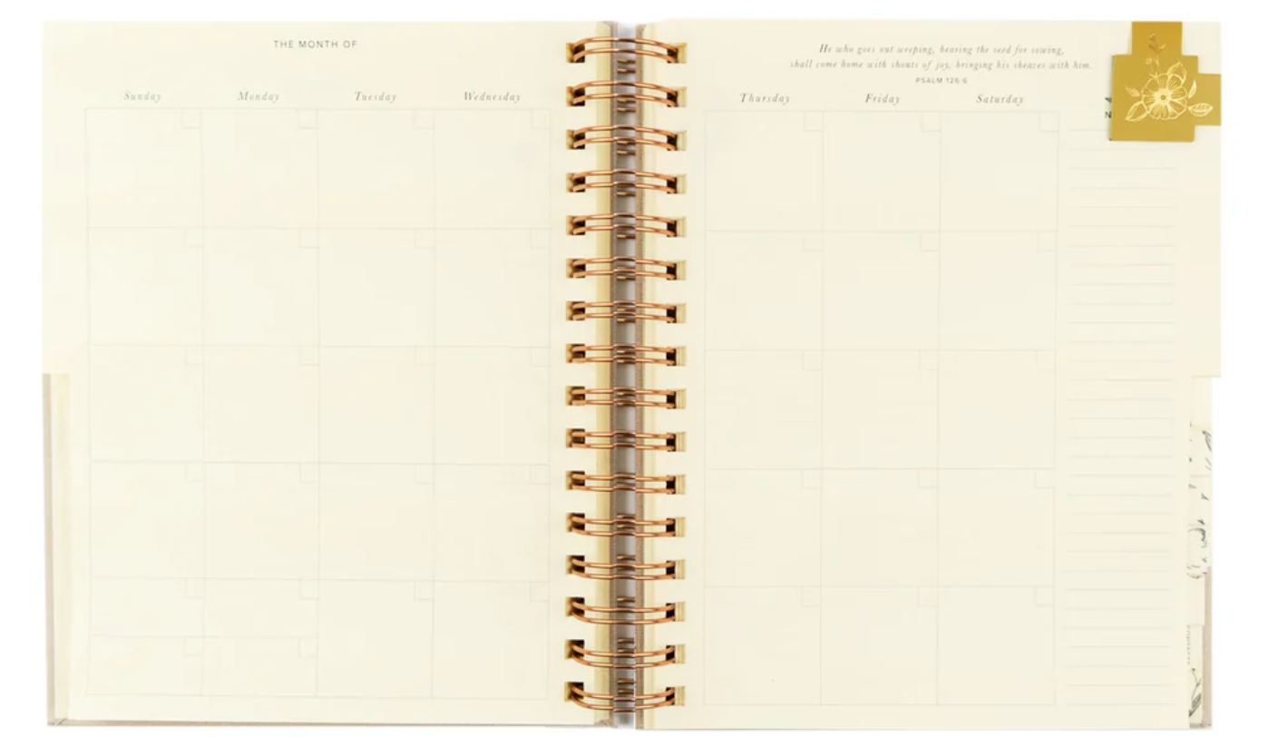 12-Month Undated Planner: Magnolia Springs Design, Spiral