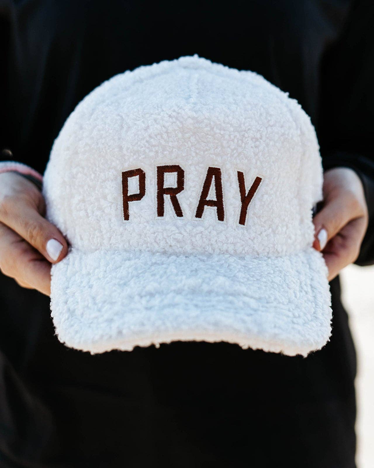 Hat: 'Pray' Sherpa Snapback