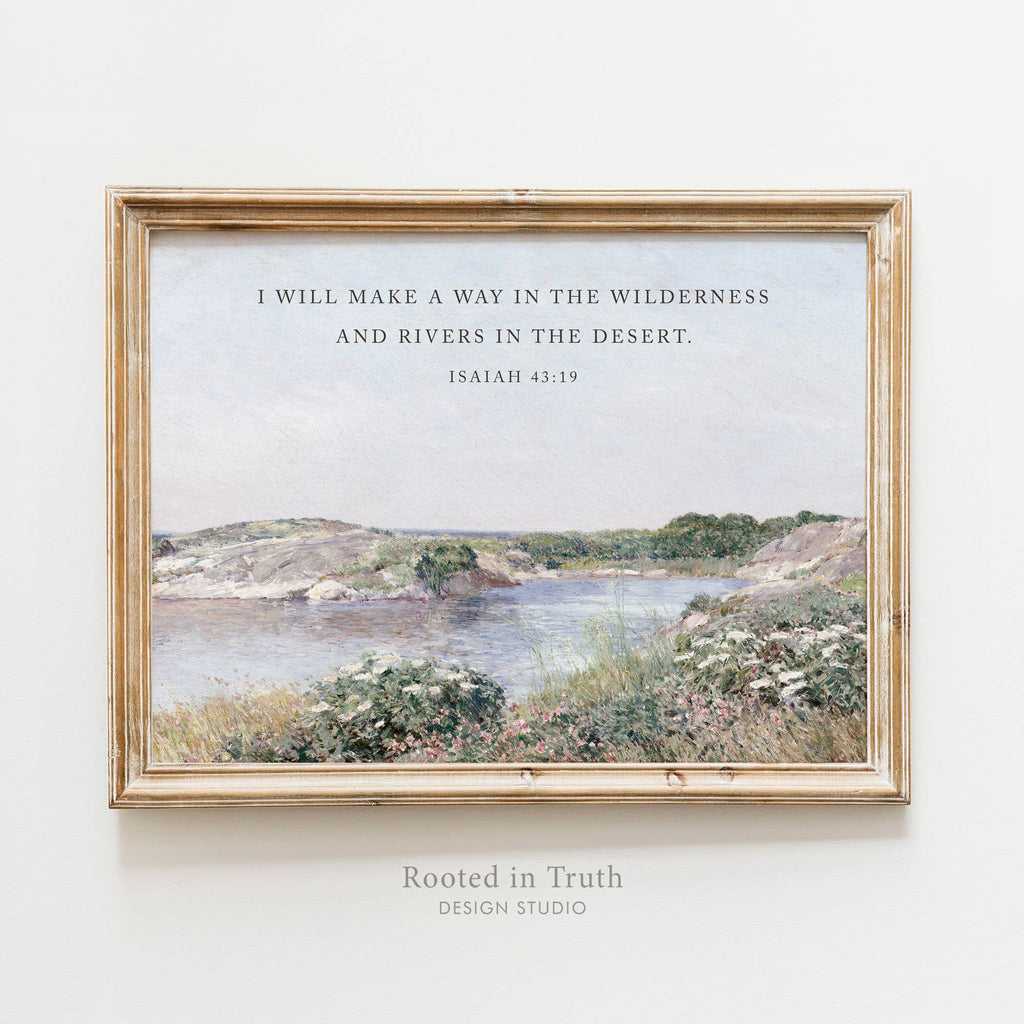 Way in the Wilderness Wall Art Print Christian Gift Decor
