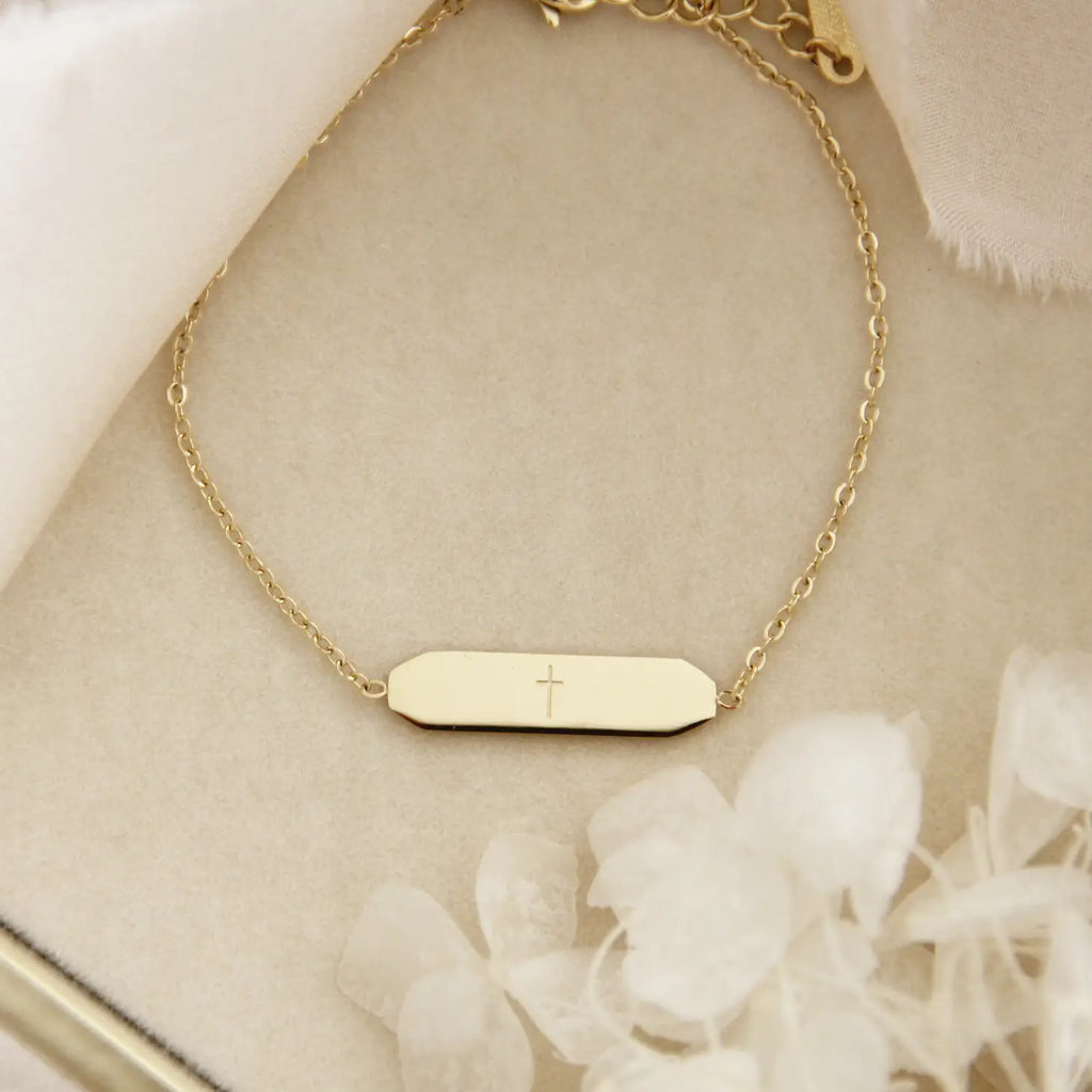 Cross Bracelet, All Glory Be To Christ Bracelet