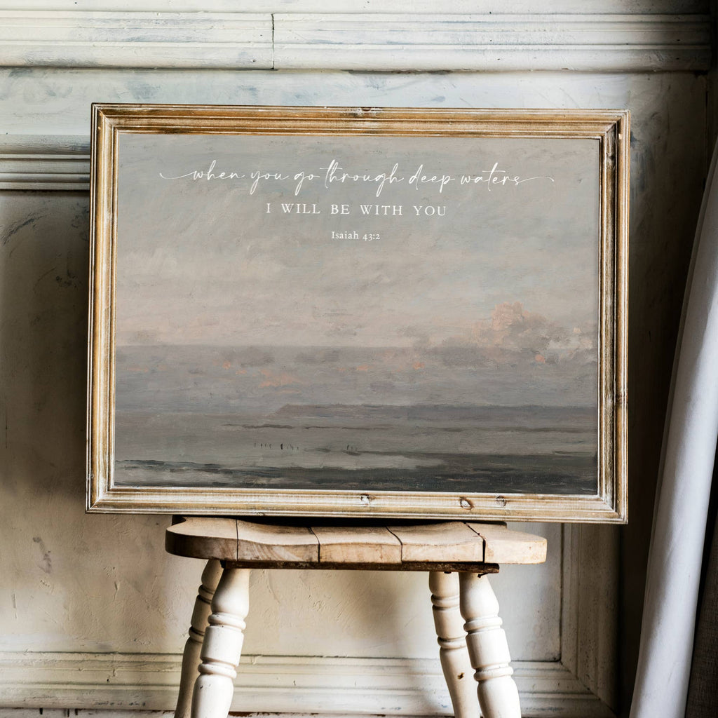 Deep Waters Light - Wall Art Print Christian Gift Decor